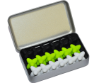 1x Craggles Geschenkbox - weiss & lime & schwarz