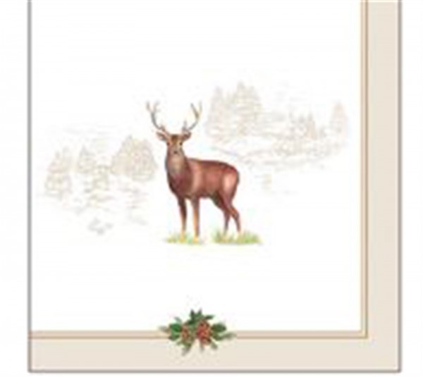 Deer Servietten 20 Stk. 33x33 cm
