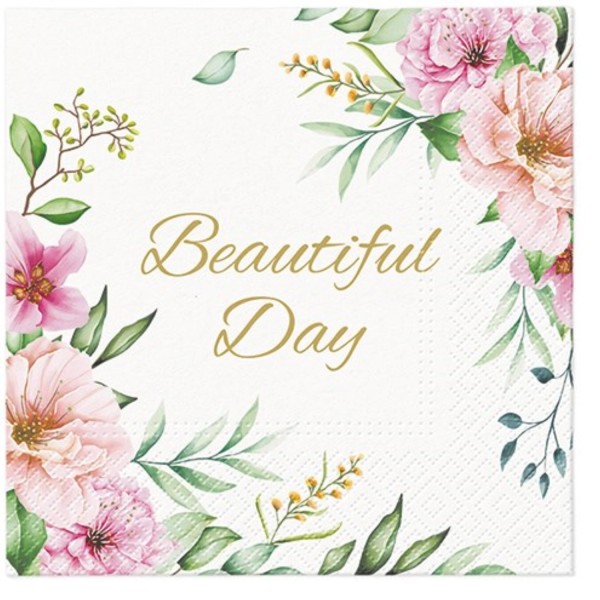 Servietten Lunch 20x Special Flowers, 33x33cm