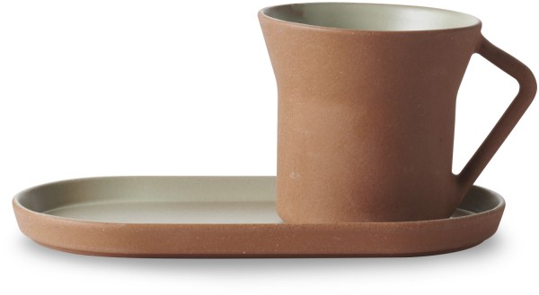 Contre-Jour Teetasse mit Untertasse 200ml almond grün