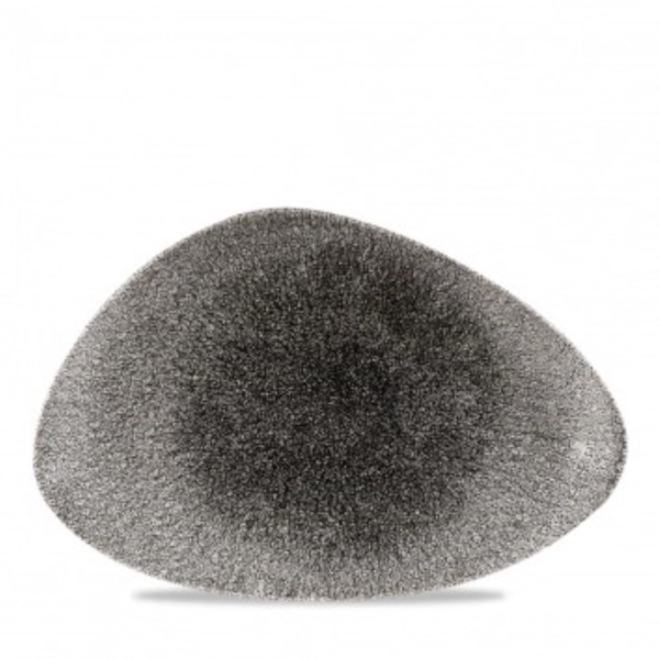 S.P. Raku Quartz Black Triangel Platte 30x20cm