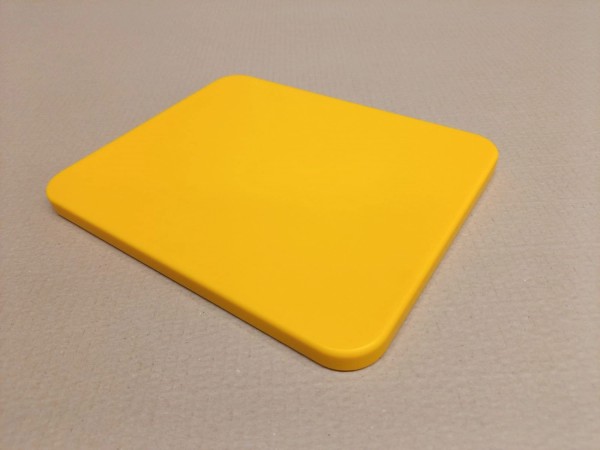 Schneidebrett GN 1/2 H2cm gelb ohne Saftrille