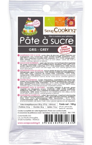 Zuckerpaste grau 100g