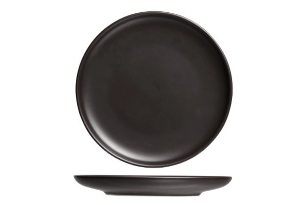 Okinawa Teller flach, schwarz, D 26.5cm H 2.1cm