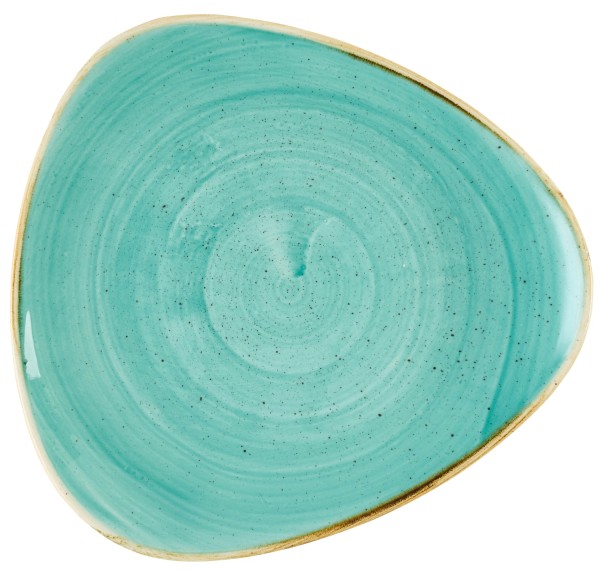 Stonecast Mint Triangel Teller Flach 22.9cm
