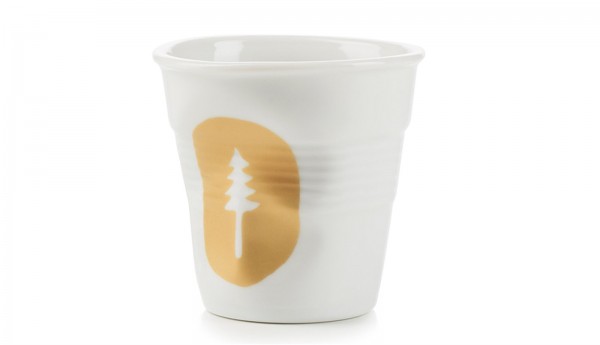Espresso Knitterbecher 8 cl, Tannenbaum weiss/gold
