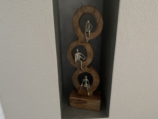 Deko-Objekt Odin Wooden-Ring with Aluminium Sculptures