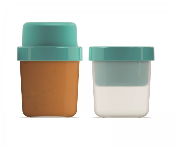 GoEat Compact 2-in-1 Suppen Dose, türkis, 11x11x12/17.4 cm
