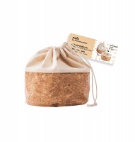 Brotbeutel mit Kordel, Baumwolle XS cork/beige, 12 cm