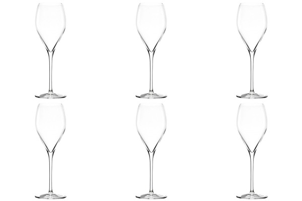6er Set Sparkling&Water Champagnerglas /-/ 1dl geeicht