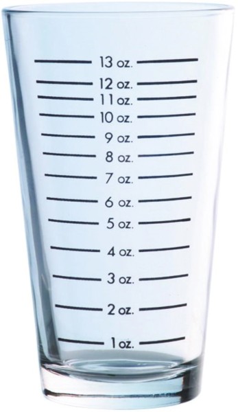 Glas graduiert zu Boston Shaker 0.474lt