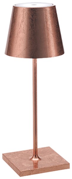 Poldina Pro mini Tischlampe 11x30cm copper leaf