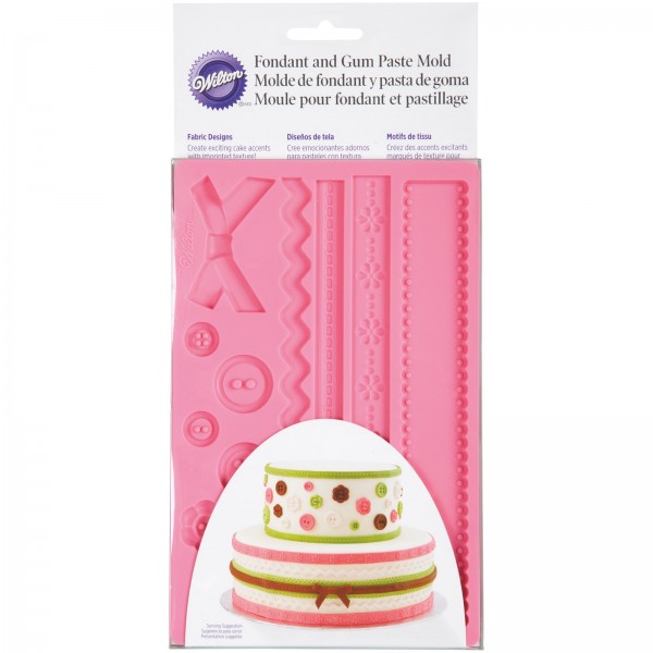 Fondant/Blütenpaste Form "Streifen&Knöpfe"
