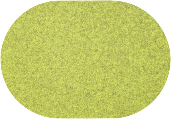 Wollfilz Tischset Moos Melange oval 34x42cm