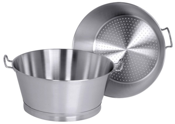 Abtropfsieb CNS 50 cm mit feststehenden Griffen