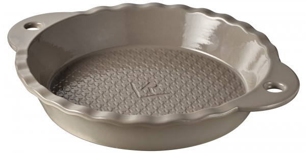 Tarteform rund in GB, Ø 26 cm, H: 4.5 cm, Sesam-grau