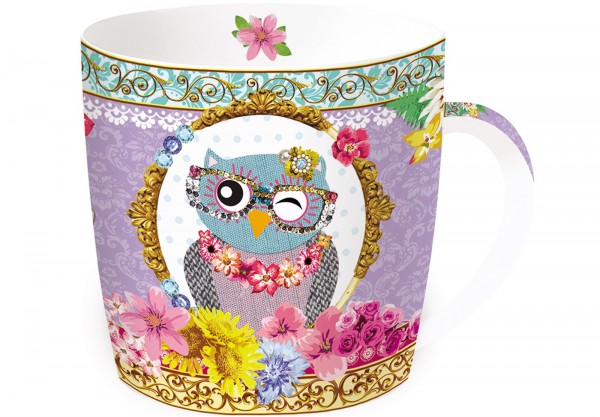 Fancy Animals "Eule" Porzellanbecher in GB, 350 ml