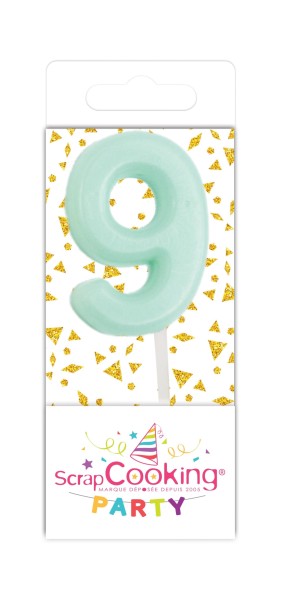 15er Set Kerze Mini Nummer 9 assortiert