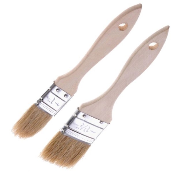 2 Backpinsel Woody, 1 u. 1,5 Zoll