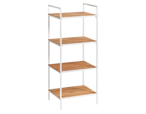 Standregal 4Abl. Bamboo weiss