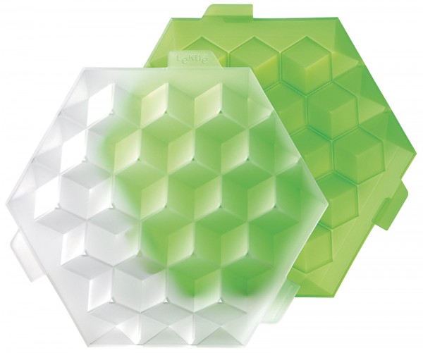 Eiswürfelbehälter grün, 21.8x19.8x4.5 cm, 2.5 dl