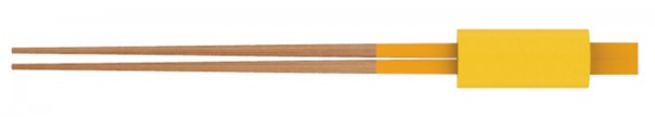 Essstäbchen Set mit Stäbchen Bank, 24 cm, gelb