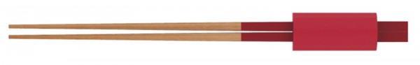 Essstäbchen 2er-Set mit Stäbchen Bank, 24 cm, rot