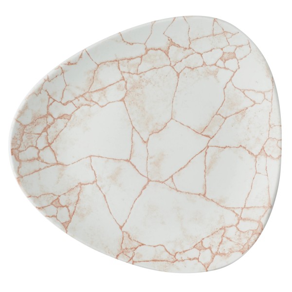 S.P. Kintsugi Coral Triangel Teller flach 26.5cm