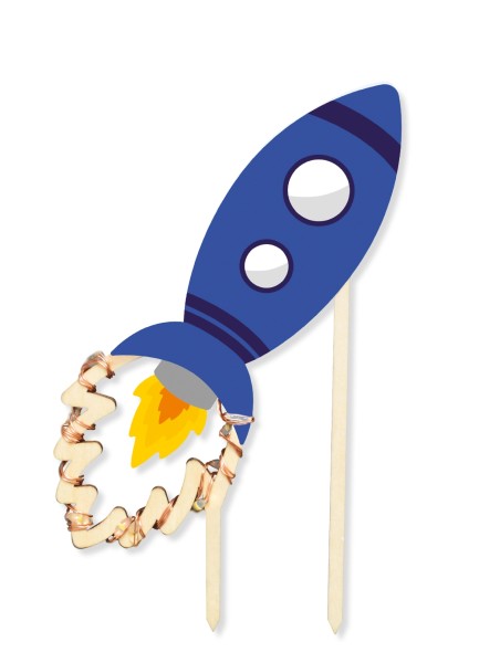 Cake Topper mit LED-Beleuchtung Weltall