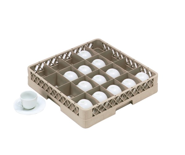 Tassenkorb 20 Fächer 11.2x8.9cm beige H max 8.5cm