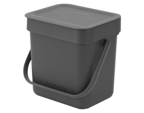 Abfallbeh. Sort&Go grey 3l