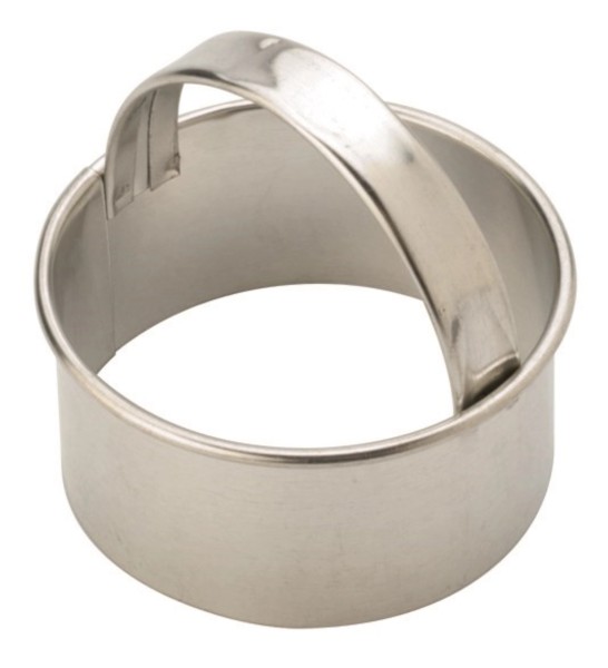 Teigausstecher rund mit Griff D6cm H3cm