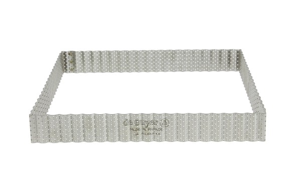 Quadratischer Tortenring perforiert 23cm