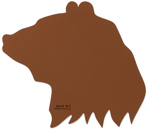 Topfuntersetzer hot mat bär cognac