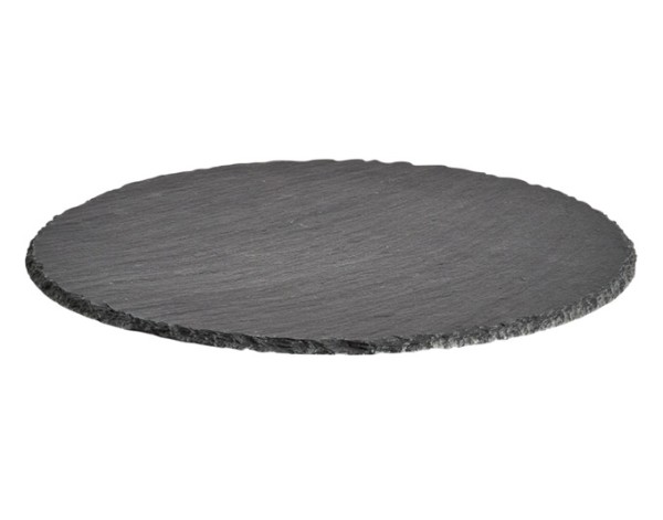 Servierplatte Schiefer rund
