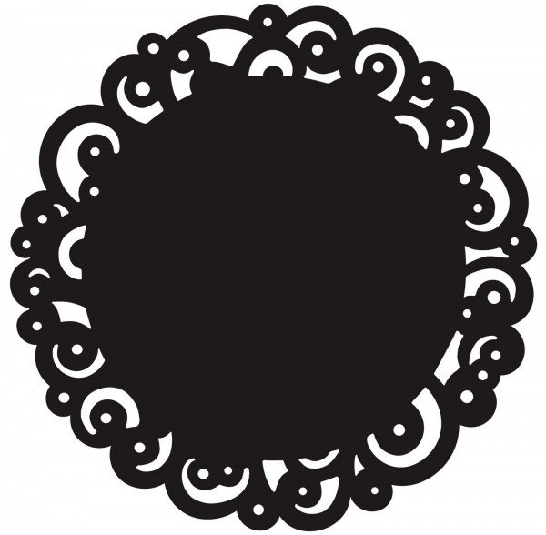 Tortenspitze schwarz, f. Torten/Kuchen etc., Ø25 cm, 10 Stk.