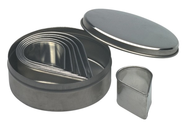 Teigausstecher Set 6tlg Tropfen D2 bis 11cm