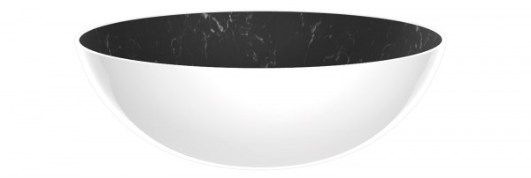 Osmos Schüssel rund Marmor Optik schwarz/weiss Ø 27 cm
