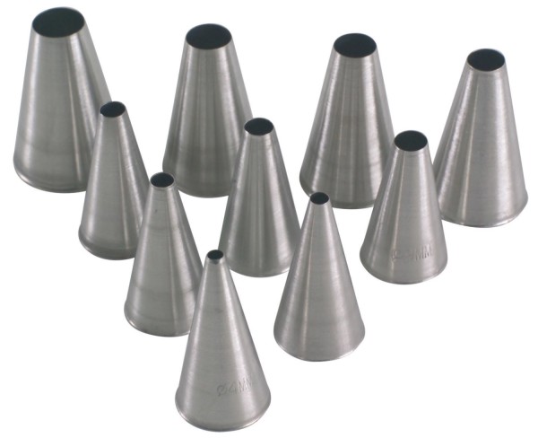 2er Set Spritztülle rund D0.6cm Edelstahl