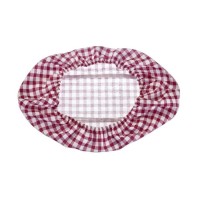 Bezug für Korb, oval klein, kariert