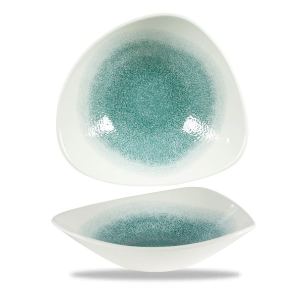 S.P. Raku Jade Green Triangel Schüssel 23.5cm