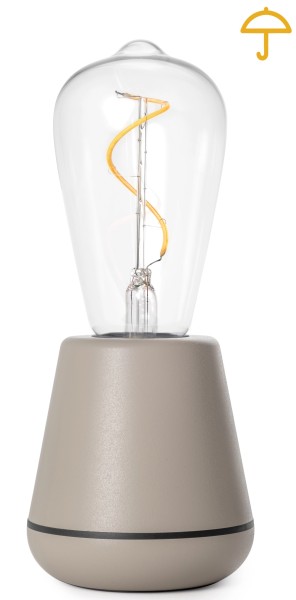 One Outdoor Tischlampe IP65 beige Kunststoff