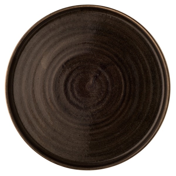 Stonecast Patina Iron Black Walled Teller 26cm, H2cm