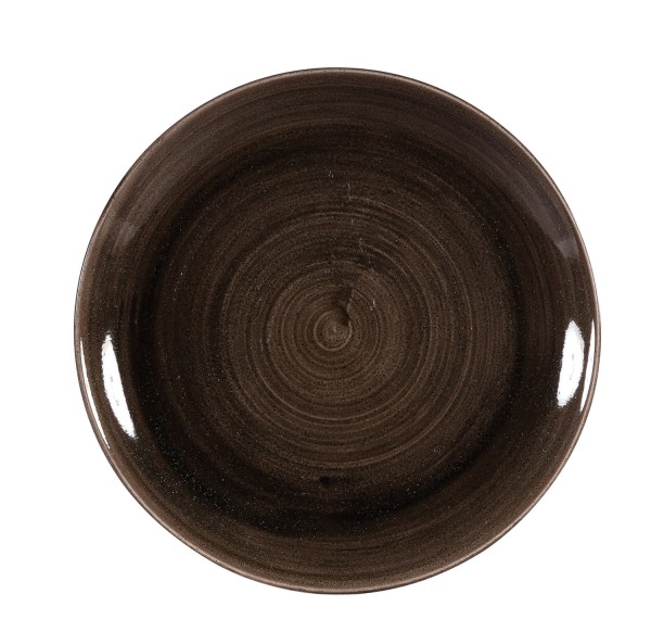 Stonecast Patina Iron Black Coupe Teller flach 26cm