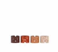 4er Set Serviettenring, Metall, D4x3.5cm