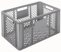 Behälter grau 60x40x32cm Standard Boden und Wände perforiert