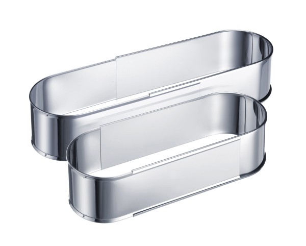 Ovale Backform, ausziehbar von 27 - 40cm, 27x9.5x7cm