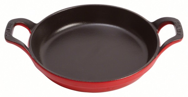 Auflaufform 20cm, rund, Kirsch-Rot, Gusseisen