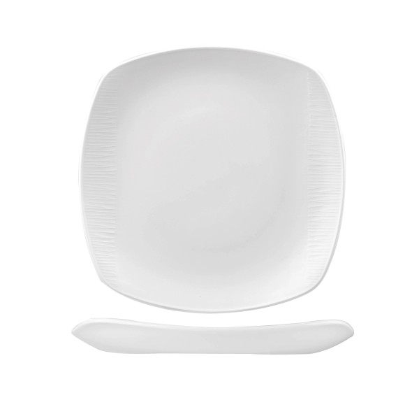 Bamboo White Teller quadratisch 17x17cm