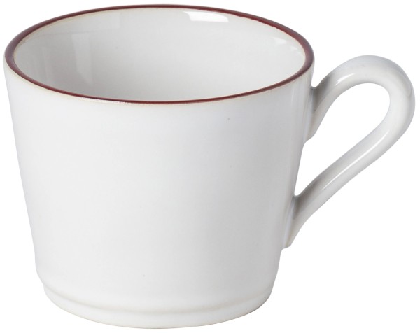 Beja Teetasse 11.7x8.6 H7.1cm 19cl weiss-rot